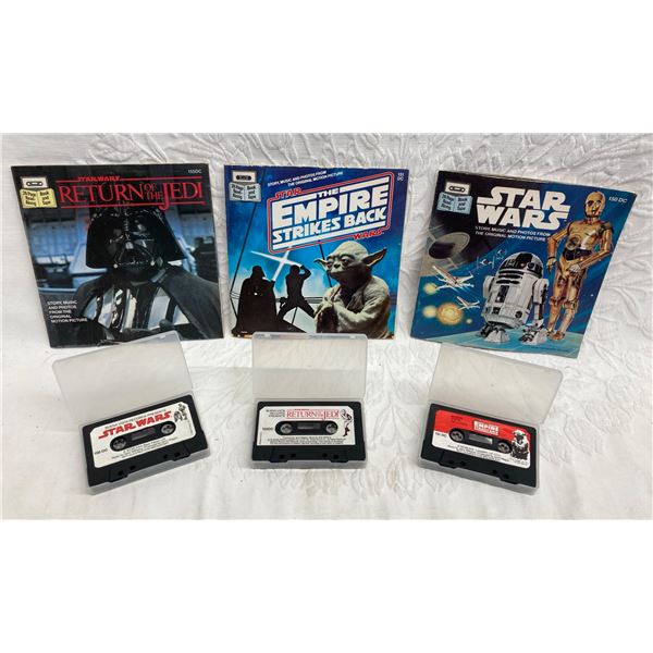 VINTAGE STAR WARS READ-ALONG BOOK AND CASSETTE TAPE SETS