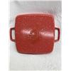 Image 6 : ENAMELED CAST IRON SQUARE GRILL PANS, LOT OF 2