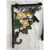 Image 2 : DECORATIVE CAST IRON HUMMINGBIRD WALL BRACKETS, PAIR