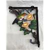 Image 3 : DECORATIVE CAST IRON HUMMINGBIRD WALL BRACKETS, PAIR