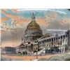Image 8 : VINTAGE REVERSE PAINTING OF US CAPITOL