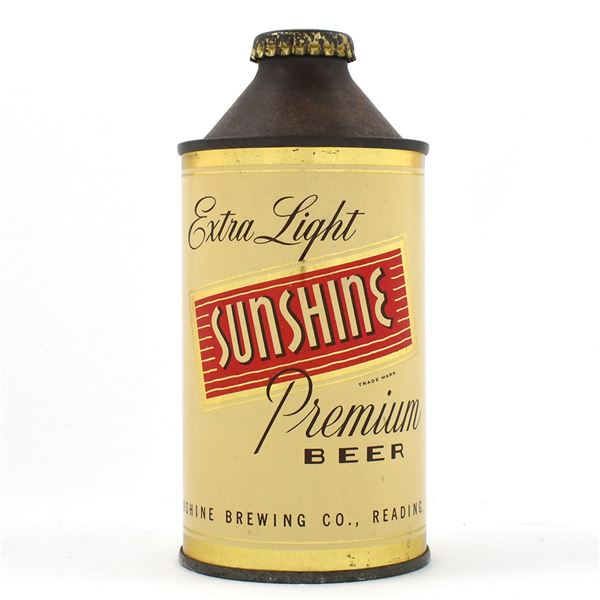 Sunshine Extra Light Premium Beer Cone Top 186-14 EXCEPTIONAL