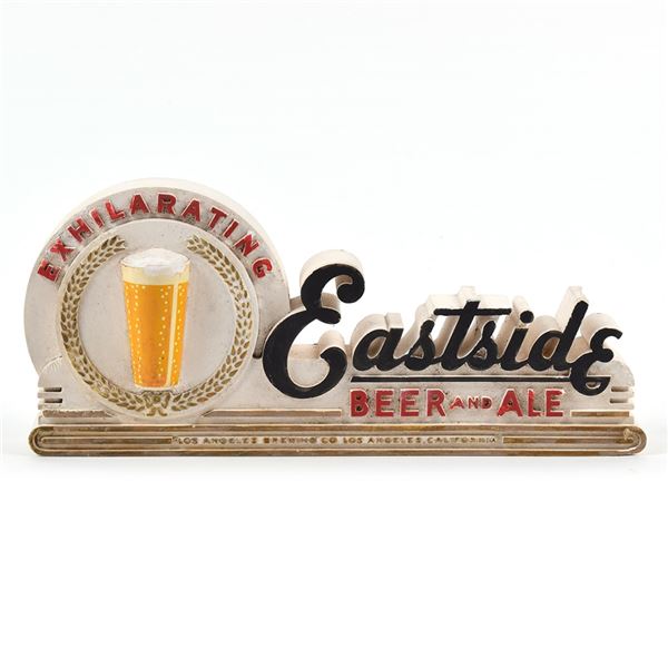 Eastside Beer And Ale 1940s Koloplak Sign SCARCE