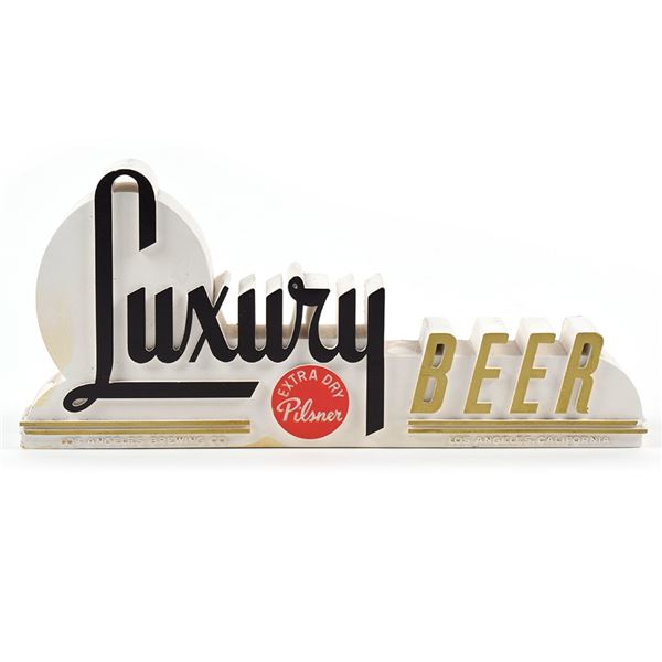 Luxury Beer 1940s Koloplak Sign OUTSTANDING
