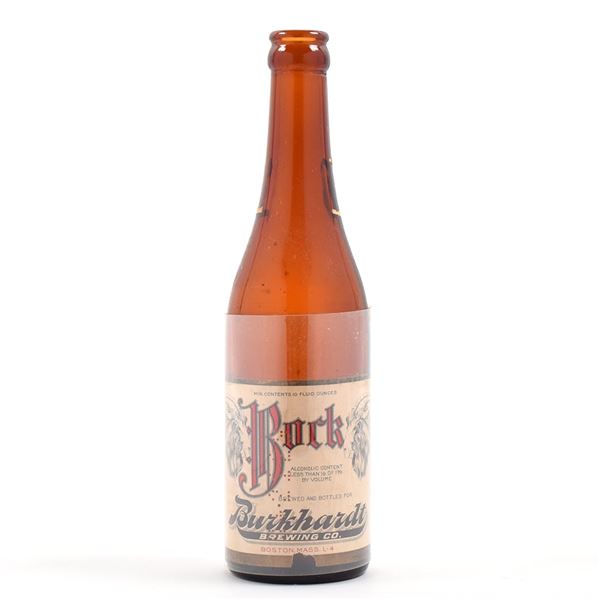 Burkhardts BOCK Prohibition Era Bottle RARE TOP EXAMPLE