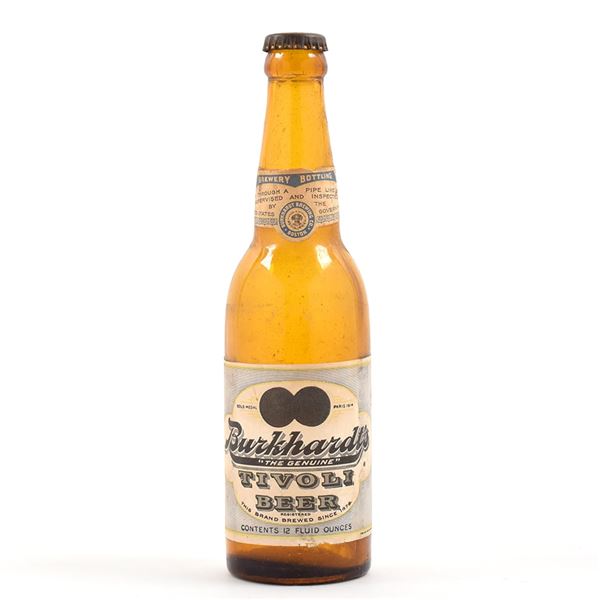 Burkhardts Tivoli Beer Pre-Prohibition Bottle INCREDIBLE