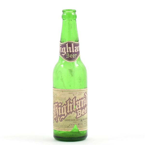 Highland Beer Jameson Bottling Works 1930s Bottle RARE