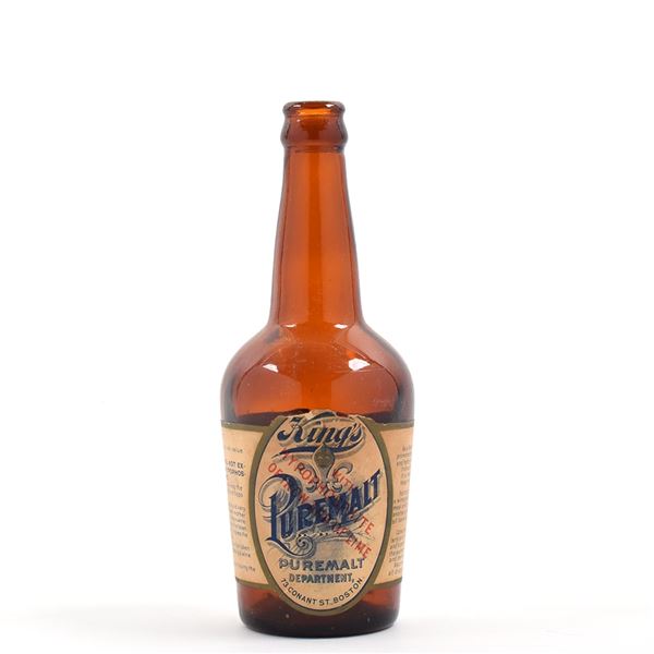 Kings Puremalt Pre-Prohibition Malt Tonic Bottle EXCEPTIONAL