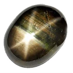 3ct Oval Cabochon Black Star Sapphire (GEM-8843A)