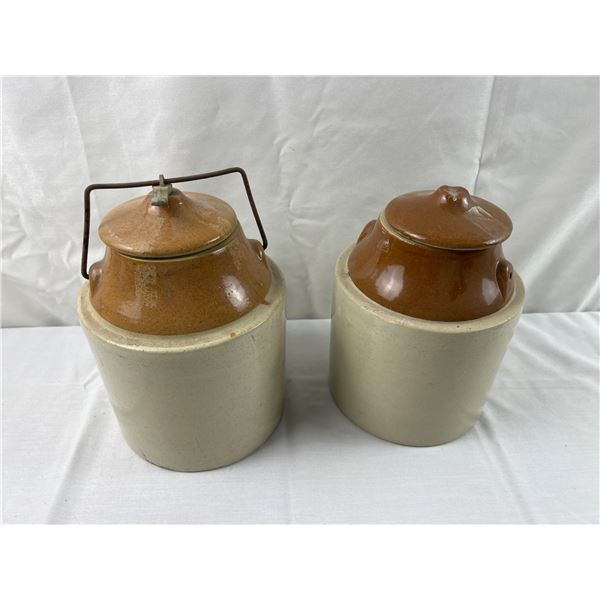 Lidded Crock Jars