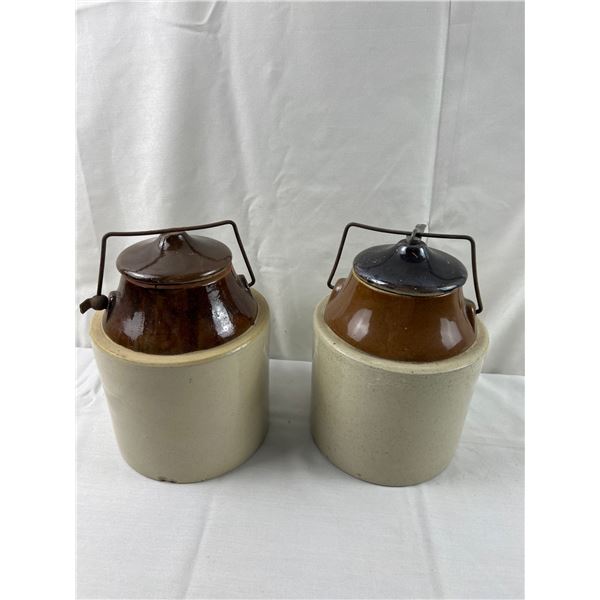 Lidded Crock Jars