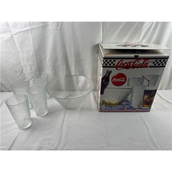 Coca Cola 5 Piece Popcorn Set