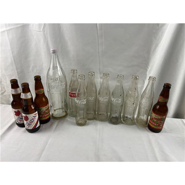 Collection of Coke & Beer Bottles