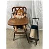 Image 1 : Wooden High Chair & Stroller