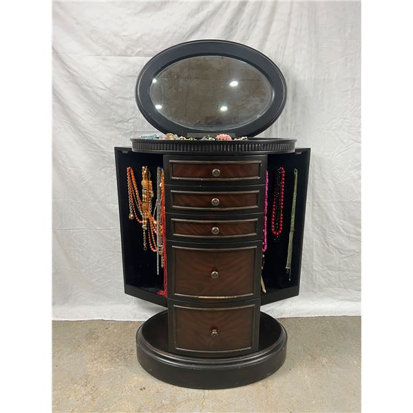 Jewelry Cabinet with Content