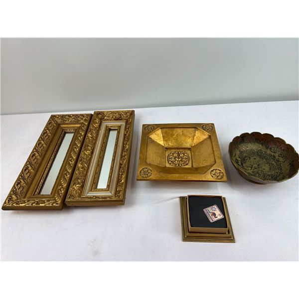 Gold Coloured Home Decor Lot
