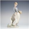 Image 1 : Lladro Porcelain Figurine Pacing The Ducks 1306