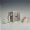 Image 4 : 2pc Lladro Figurines, Preening Bunny 1006099 & Rabbit Eating 1004772