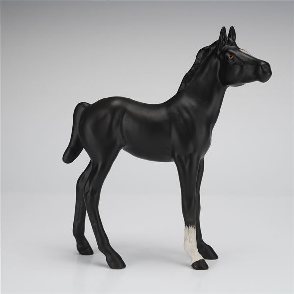 A Beswick Black Beauty Foal Figurine Model 2536 in Matte Black