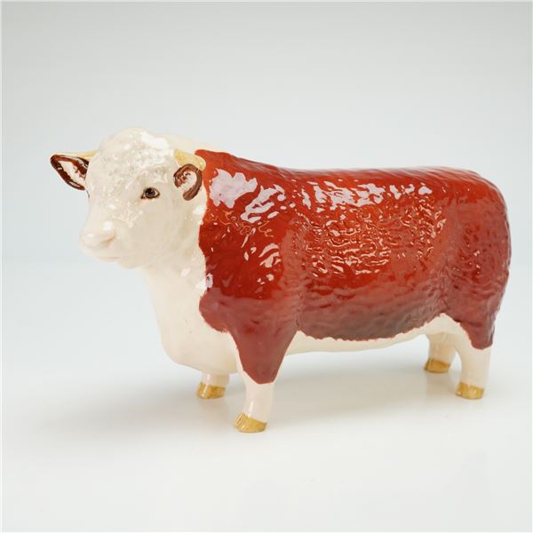 Beswick Porcelain Figurine, Hereford Bull Champion