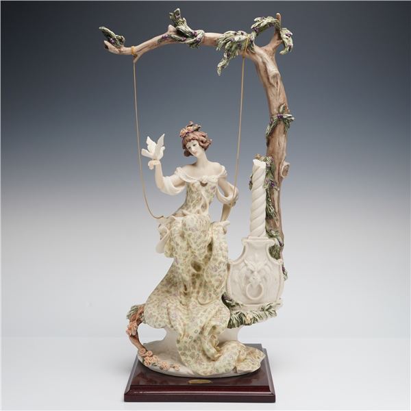 Florence Giuseppe Armani Capodimonte Lady on Swing Figurine
