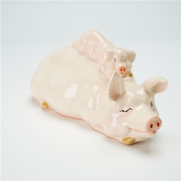 Beswick Porcelain Mother Sow and Piglet Figurine, Piggyback