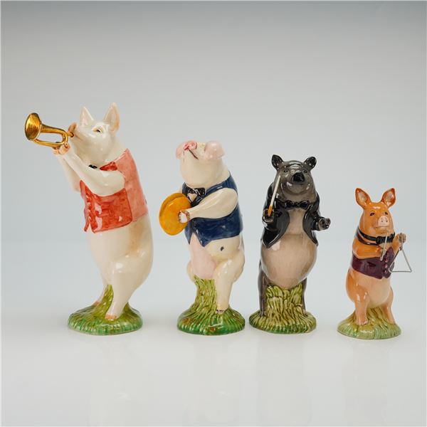 Set of 4 Beswick Pig Promenade Figurines PP1, PP2, PP4, and PP7