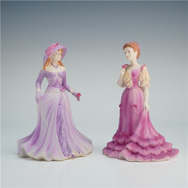 2pc Coalport Beau Monde Porcelain Figurines, Sophia & Isobel