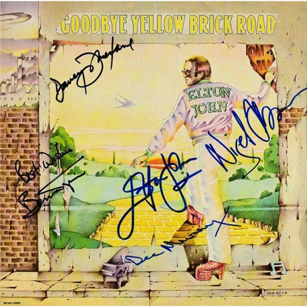 Elton John signed Goodbye Yellow Brick Road album
