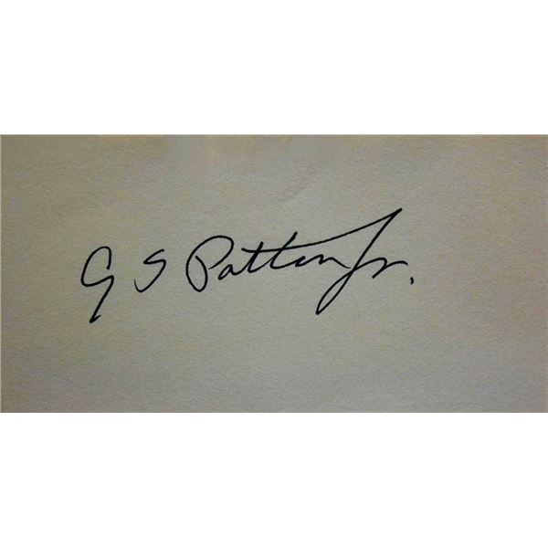 General George S Patton Jr. signed slip