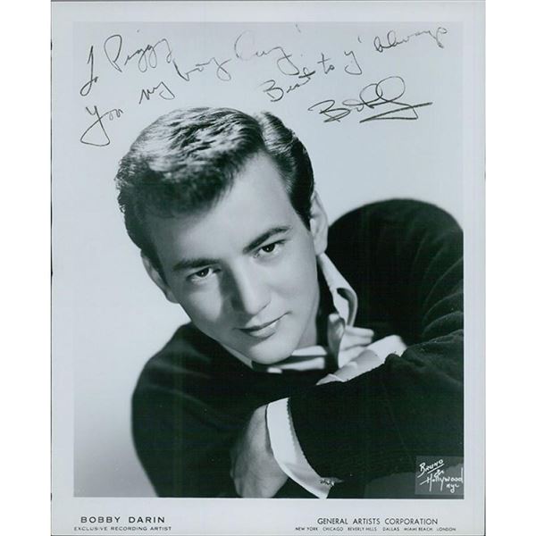 Bobby Darin signed photo. JSA Authenticated