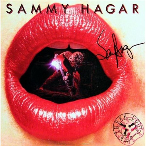 Sammy Hagar signed Three Lock Box album