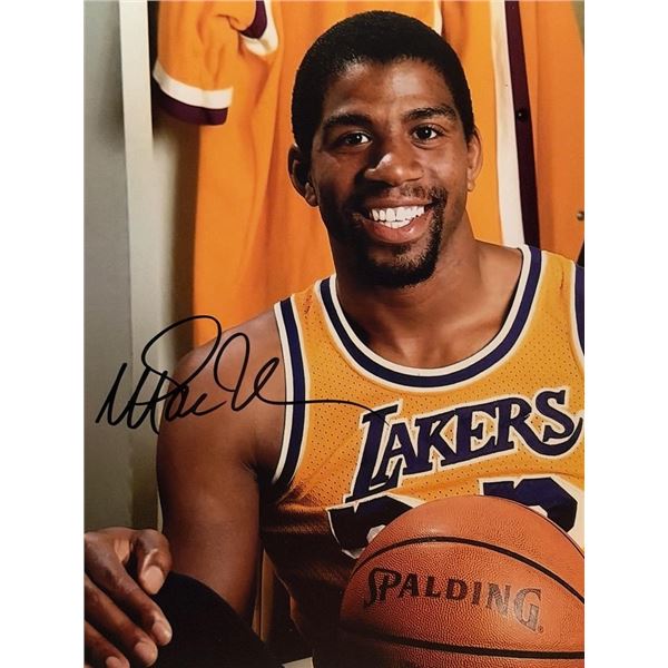 LA Lakers Magic Johnson signed photo