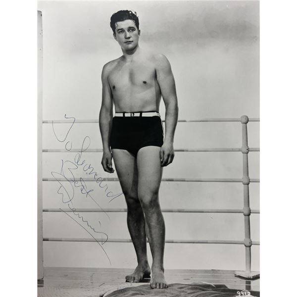 The Lady Takes A Sailor Dennis Morgan signed vintage photo