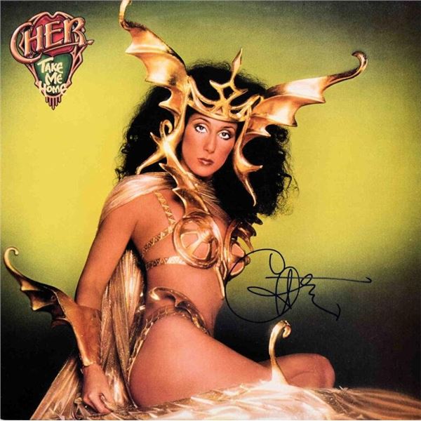 Cher Take Me Home signed album