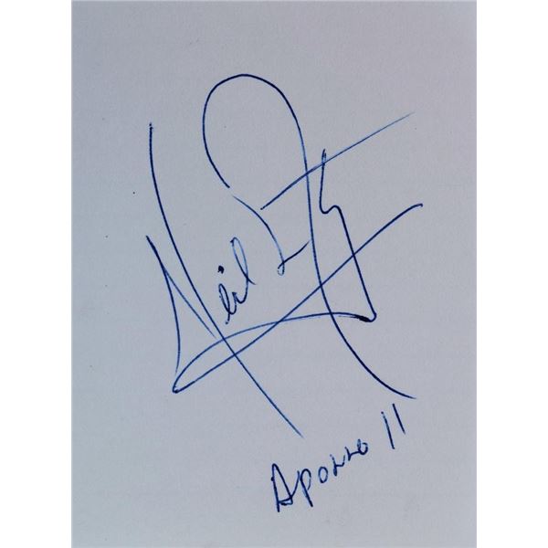 Astronaut Neil Armstrong signature slip