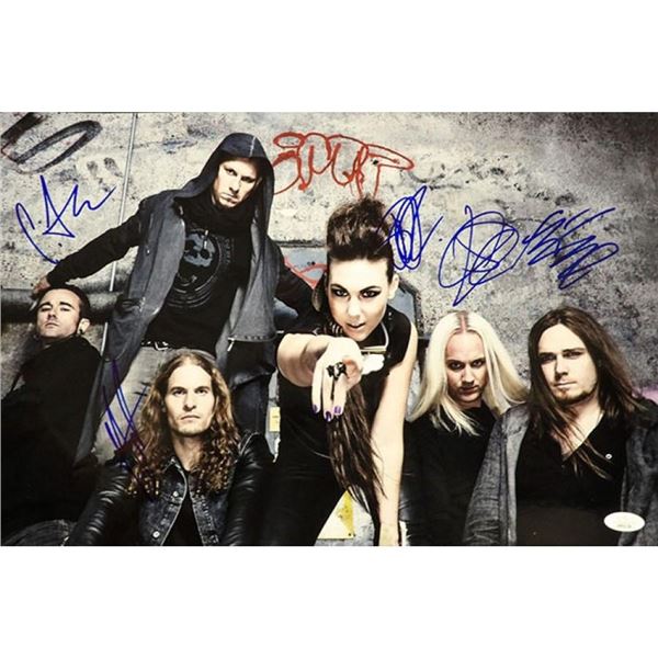 Amaranthe Band Signed photo. JSA Authenticated
