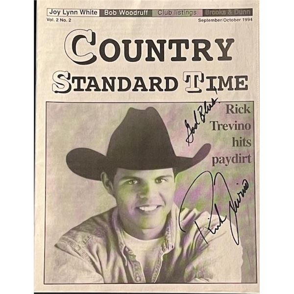Country music singer Rick Trevino Signed 1994 Country Standard Time Newsletter