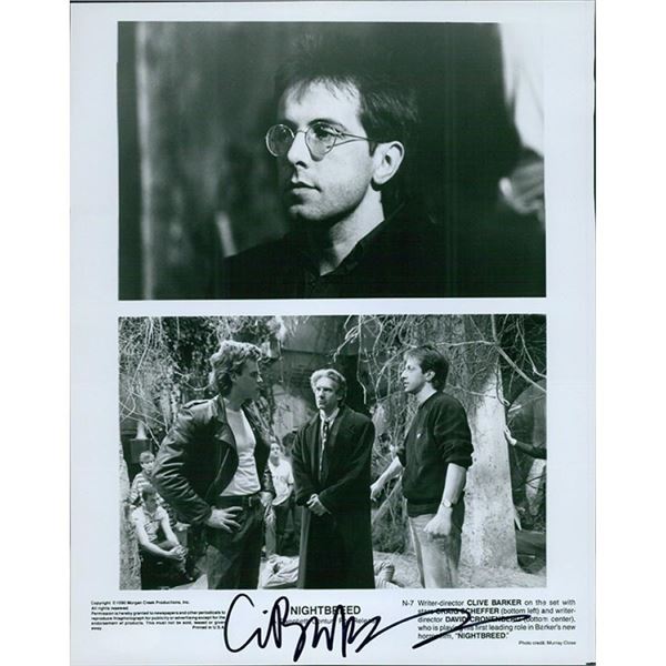 Nightbreed Clive Barker signed photo. JSA Authenticated