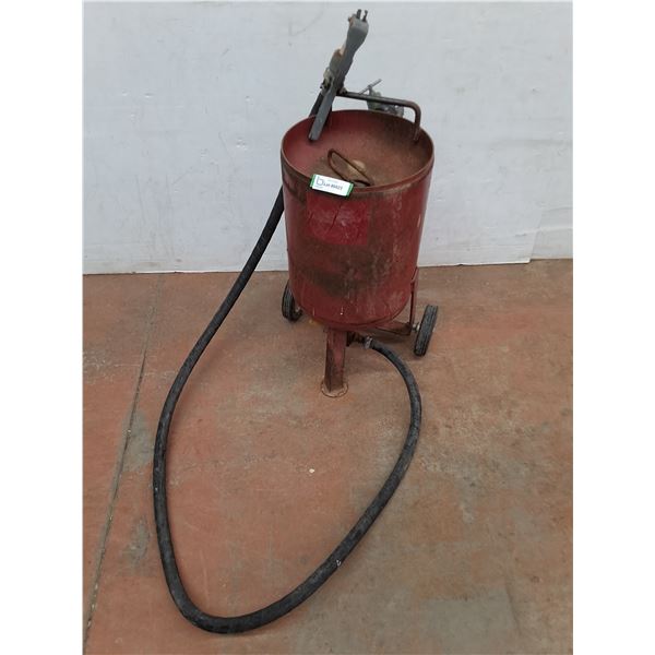* Sand Blaster - Untested, As is - 27" High w/8' Hose - Cannot Ship