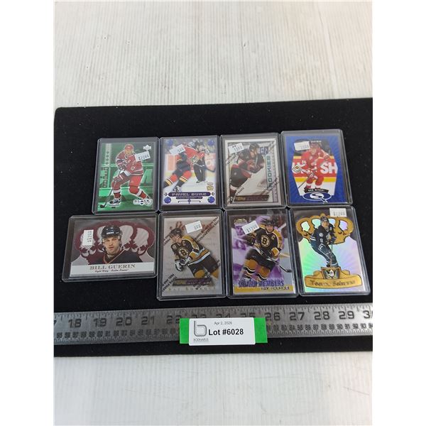 (8) Assorted NHL Cards (Ray Bourque, Teemu Selanne, Steve Yzerman, Pavel Bure) - Unauthenticated