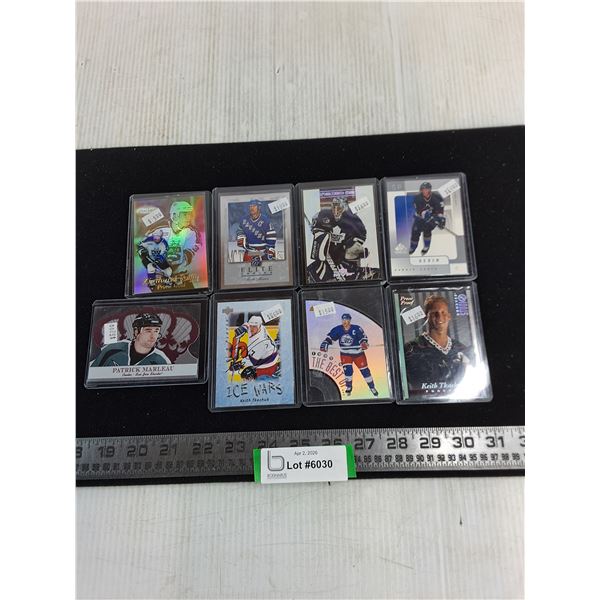 (8) Assorted NHL Cards (Mark Messier, Henrik Sedin, Keith Tkachuk) - Unauthenticated