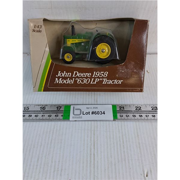 1:43 1958 John Deere Model "630LP" Tractor (NIB)