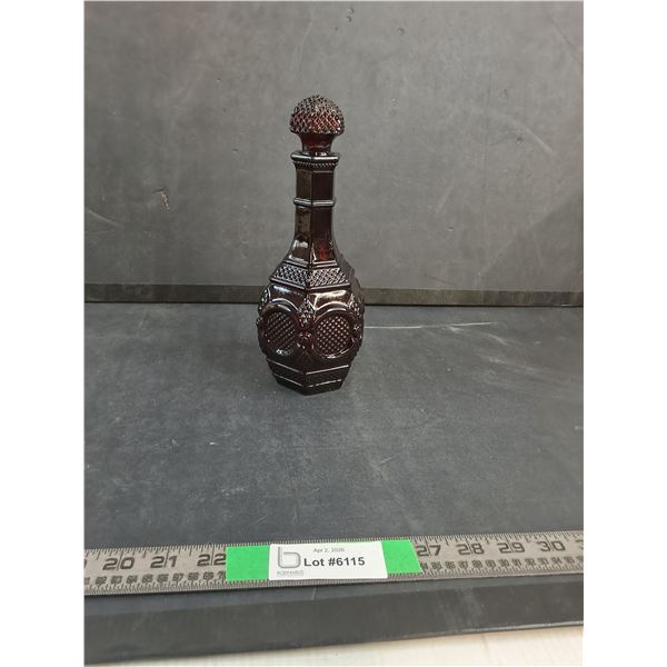 Avon 1876 Cape Cod Ruby Red Glass Decanter
