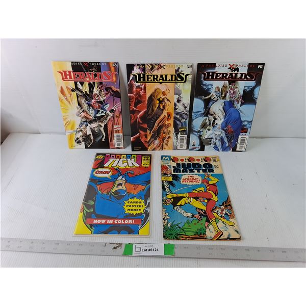 (5) Comics- Heralds, Judo Master, Chroma Tick