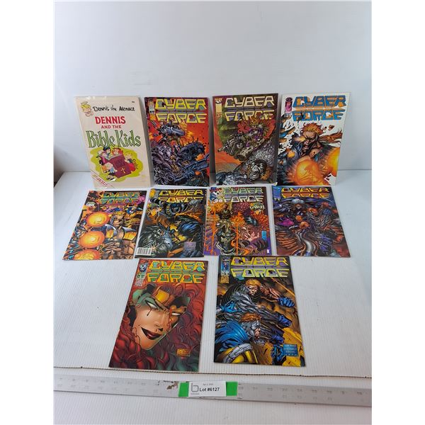 (10) Comics- Cyber Force & Dennis the Menace
