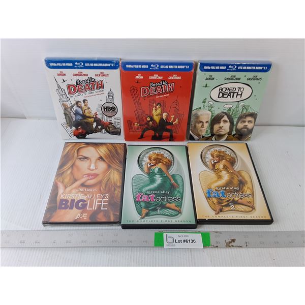 TV Series on DVD- Fat Actress & Kirstie Alley's Big Life and Blu Ray- Bored to Death