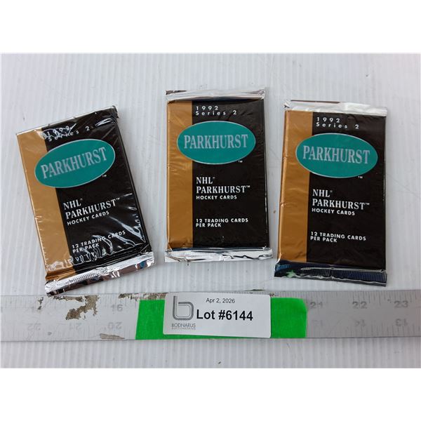 (3) Parkhurst 1992 Series 2 NHL Trading Card Packs-Sealed, Cannot Authenticate