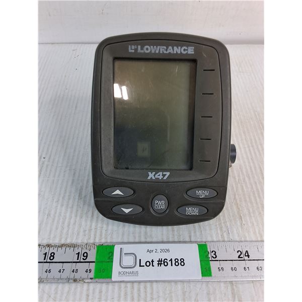 Lowrance X47 Fishfinder-unntested-as is