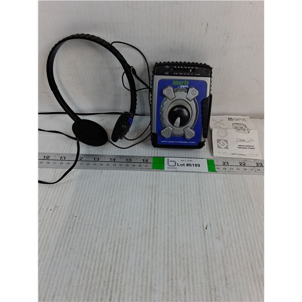 GPX AM/FM Cassette Personal Stereo-untested-as is